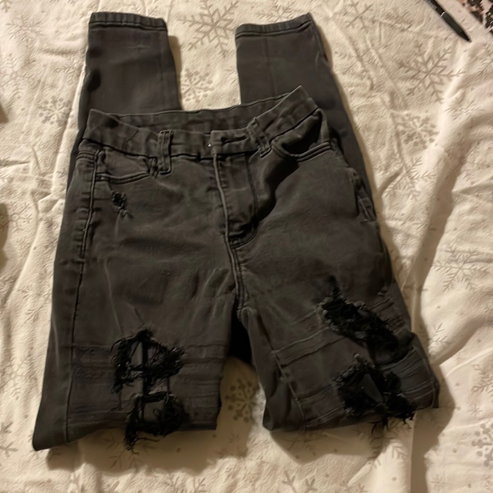 Black jeggings size 1